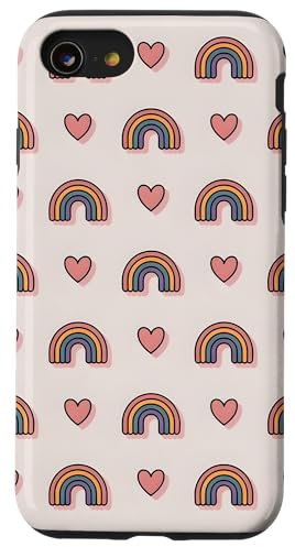Rainbow Heart Boho Style Pattern Case for iPhone SE (2020) / 7 / 8