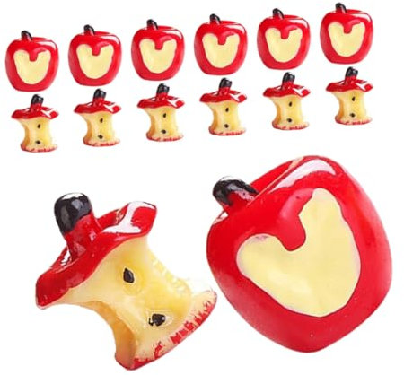 Vaguelly 20 Stück Äpfel Künstliche Äpfel Deko für DIY Bastelprojekte Realistische Apfelkerne für Miniaturhäuser und Kreative Dekorationen Vielseitige Verwendungsmöglichkeiten