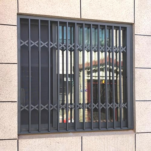 Fenstersicherungsstangen Abschließbar Anti-Burglary Protection Faltbare Metall Sicherheitsgitter für Fenster Scheunentür Sicherheit Keller Schutz Kit