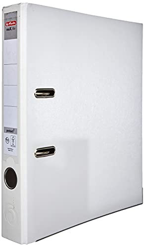 Herlitz 5450705 Ordner maX.file protect (A4, 5 cm, mit Einsteckrückenschild) weiß, 1 Stück