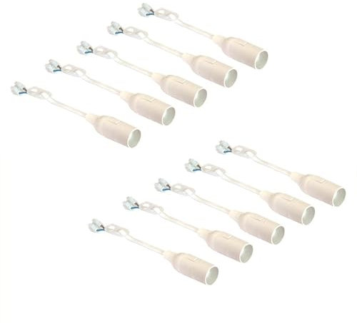 10 x Baufassung Lampenfassung Renovierfassung Fassung E14 weiß
