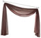 Olivia's Stylism Boutique Querbehang Deko Gardinen aus transparentem Voile Schals H*B 600 * 145cm Braun