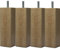 Margot 3700527820606 Carré Lot de 4 Pieds de Sommier, Vernis Naturel,Hauteur 17 cm