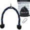 Break Limitz Blue Tricep Rope Pull Down & Poster Set | 36 Inch Heavy Duty Nylon Rope, Chrome Cable Attachment | Professional or Home Gyms | Includes Workout Poster, Snap Hook, Bag