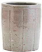 House Doctor Blumentopf, Julian, Grau/Grün, h: 14 cm, Dm: 12 cm, Farbe und Finish variieren können, Holz, Sperrholz, Schaum, Polyester Samt, Filz, Metall, Dia, Hr0500
