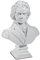Isideco Kleine Büste Ludwig Van Beethoven, Weiß, Polyresin, Skulptur, Büste, Sculpture, Klassisch, Musik, Tischplatte