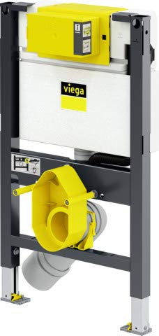Viega Prevista Dry, Toilette mit Dusch-WC-Anschluss, Gelb, pulverbeschichtet, 820 mm, 772017