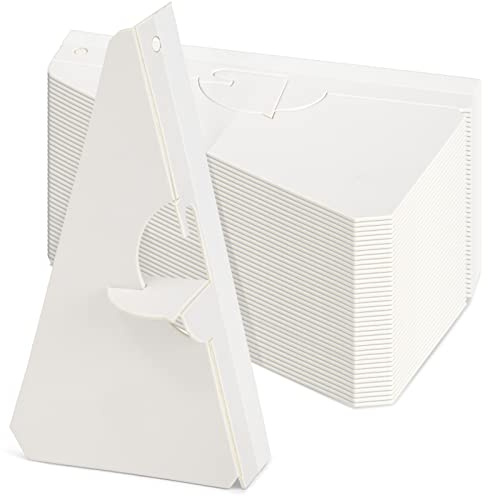 Bright Creations 50 Pack Cardboard Easel Backs, Self-Stick Easel Stand for Picture Frames, Display Signs, Art, Posters, White (5 in)