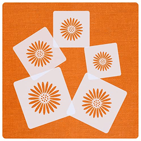 Schablonen Set ● 5 einzelne Blumen ● 6cm, 7cm, 8cm, 9cm und 10cm groß