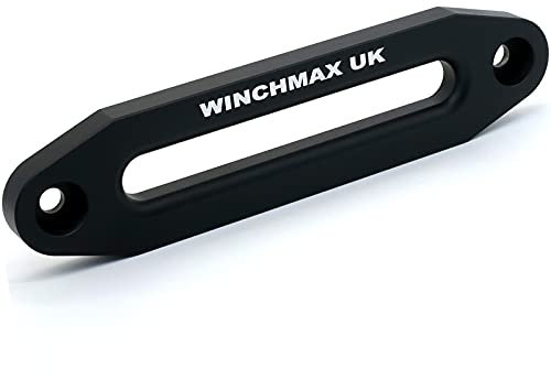 WINCHMAX Large Military Grade Aluminium Hawse Fairlead. Low Reflective Powder Coated Finish with Laser Etched UK Logo. CNC Milled from Single Aircraft Grade Aluminium Billet.