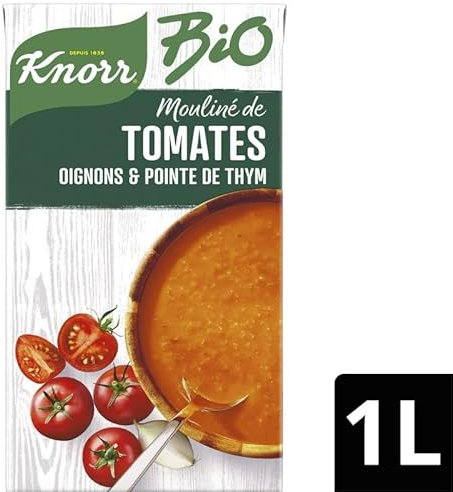 KNORR - Mouliné Tomates Oignons Et Pointe D'Herbes Bio 1L - Lot De 3