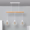 LEDKIA LIGHTING - Sardo Hängeleuchte 3 Spots | Verstellbares Kabel | Retro-Design für LED-Filament | Ideal für Wohnzimmer, Küche, Schlafzimmer, Weiß, Metall
