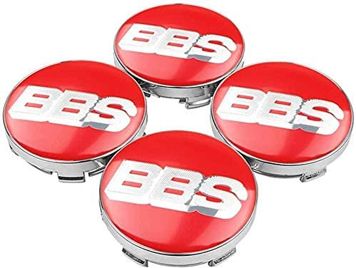 DVSWRB 4Pcs Voiture Alliage Cache Moyeux, pour BBS, Capuchons Centre Roue Enjoliveurs avec Logo Roue Jante Emblème Badge Décoration Accessoires, 60mm