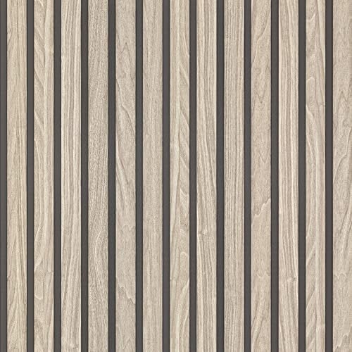 Belgravia Decor Wood Slat Light Oak Wallpaper GB2921 - Italian Viny Faux Texture