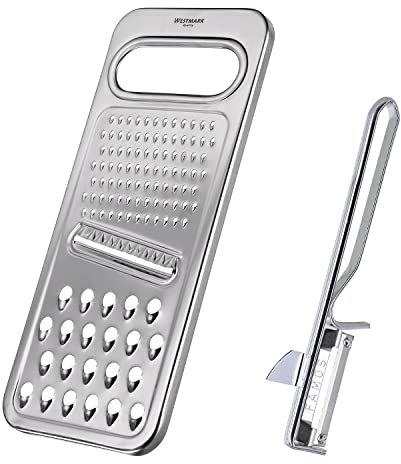 Westmark Set da 2 pezzi: grattugia universale + pelapatate, acciaio inossidabile, acciaio + Famos, argento, 100222E7