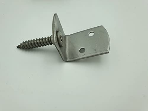Edelstahl Flechtzaunbeschlag Flechtzaunhalter 40x30x30x2x42x8mm Torx (12)