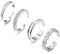 JeryWe 4 pièces 925 bagues en Argent Sterling Femmes Filles Anneaux Ouverts réglable hypoallergénique empilable Plage Orteil Anneaux Ensemble Pied Bijoux
