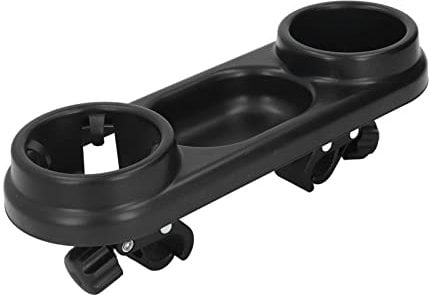 VGEBY Universelles Kinderwagen-Tablett mit Getränkehaltern, Rutschfestem Griff, Clip, Kinderwagen-Snack-Aufsatz für Kinderwagenstange aus Plastik in Schwarz