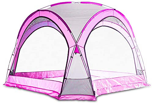 MS Point Pavillon Dome Festzelt Partyzelt 3,5x3,5m Garten Pavillion Gartenzelt Bierzelt Dach (Pink)