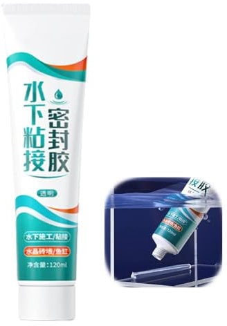 Underwater Adhesive,Sealant With Water Plugging Glue,Aquariums Leak Repair Glue,Heavy Duty Leakage Plugging Adhesive,Mosaic Tile Swimming Pool Metal Glue Instant Repair Adhesive (Transparent 1PC)