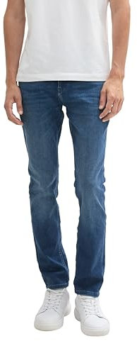 TOM TAILOR Herren 1043715 Josh Regular Slim Jeans mit Stretch, 10120-Used Dark Stone Blue Denim, 33W / 32L