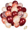 Confezione da 60 Palloncini Oro Rosa Vino Rosso - 100% Lattice Naturale - 12 Pollici (30 cm) Borgogna Rosso Oro Rosa Palloncini Rosa ad Elio per Ragazze Donne Compleanno Baby Shower Matrimonio Decoraz