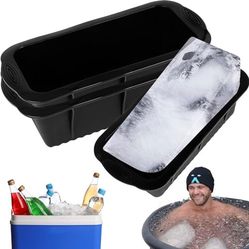 3 Stück Eiswürfelform Groß 2.5 KG Eisblock Form Eiswürfelform Silikon Eiswürfelform Eisblock für Eisbad Wiederverwendbare für Kalttauchen und Kühler Eisblock-Maker Strand Camping Angeln