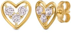 Amberta Allure Orecchini a Lobo Piccoli in Oro 9 Carati per Donna - Orecchini Oro Cuore: Cuore 9 Carati
