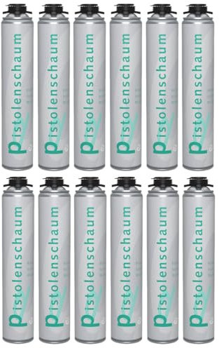 VE-INDUSTRIES 12x 1K-PUR 750ml Pistolen Bauschaum B2 Montageschaum schall- und wärmedämmend, formstabil