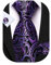 Barry.Wang Juego de corbatas para hombre, diseño de cachemira, de seda, cuadrados, para bodas y fiestas, Morado oscuro y azul, Taille unique