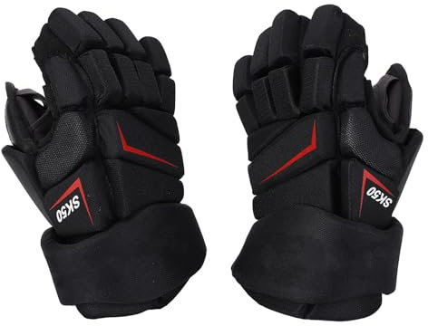Drfeify Eisroller-Hockey-Handschuhe, Bequem, Atmungsaktiv, Nylongewebe, Eva-Schaum, Hockeyspieler-Fingerschutzhandschuhe (10 Zoll