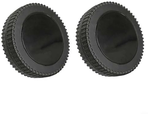 2 ruedas de parrilla de barbacoa de 6 pulgadas, ruedas de plástico, accesorios de horno para parrillas multifuncionales, parrillas de gas (negro) + cubierta de rueda negra)