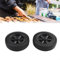 Lot de 2 roues de barbecue en plastique de 15,2 cm - Accessoires de rechange pour barbecues multifonctionnels, barbecues à gaz (noir + cache-roue noir)