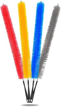 Concept4u Radiator Brush 70cm Long Assorted Colour Strong & Flexible Bristles Duster Multi-Purpose Cleaner Efficient and Easy Cleaning Ideal for Heater, Radiator, Home & Office Use
