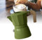 Yusat Stove Moka Pot Professionale Portatile Doppie Valvole Caffettiera in Lega di Alluminio Stile Vintage per Campeggio All'aperto (Verde)