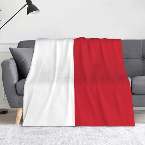YYHHAOFA Weiche Decke, Überwurf, 152,4 x 127 cm, geeignet für Sofa, Bett, Schlafzimmer, Reisen, Camping, Flagge von Malta, bedruckt