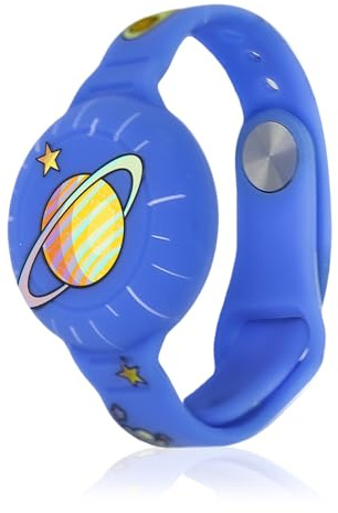 NATOSU Kinder wasserdicht für Airtag Armband, verstellbar, verstecktes süßes Cartoon Design für Air Tag Halter, Silikon Anti Verlust GPS Tracker Armband Hülle für Kleinkinder