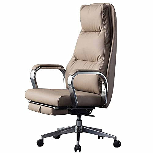 MYVVKIA Ergonomischer Bürostuhl mit Höhenverstellung, Bürostuhl für Senioren mit Lendenwirbelstütze und Fußstütze – moderner drehbarer Schreibtischstuhl für Senioren mit Führungs