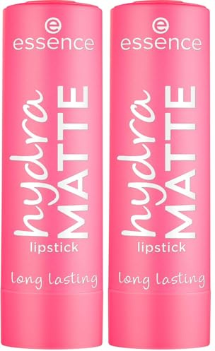 essence cosmetics hydra MATTE lipstick 403 Peach it! (Packung mit 2)