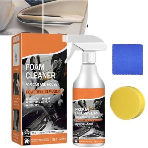 Nettoyant Mousse Dense Multi-usages pour Voiture et ménage, nettoyant Mousse nettoyant en Spray, nettoyant Mousse Multi-usages, nettoyant pour Rembourrage pour sièges de Voiture (1 pièce)