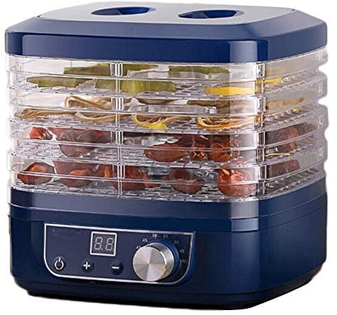 JMOZHCD Food Dehydrator Electric 5 Tray Mini Fruit Dryer Meat Vegetable Beef Freshener Beef Jerky, Adjustable Constant Temperature Dehydrator