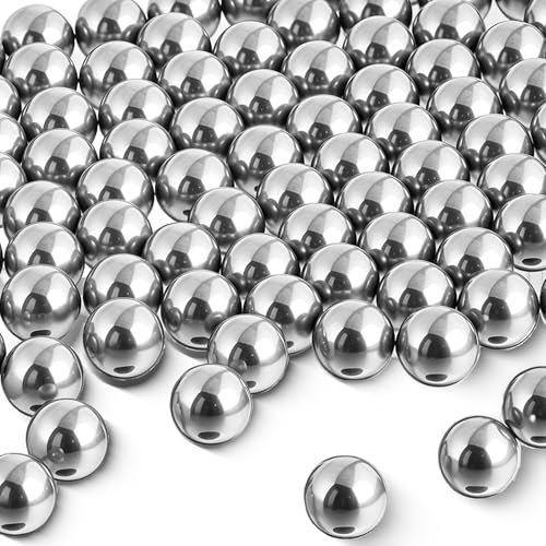 ZEYIYER 100 Stück Stahlkugeln Mischkugeln, 4 mm/0,16 Nagellack Mischkugeln, Edelstahlkugeln zum Mischen von Nagellack Modellfarben