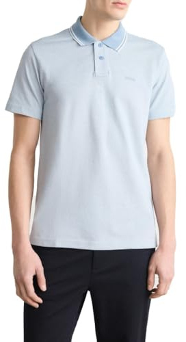 BOSS Men's Peoxfordnew Polo, Light/Pastel Blue, XL