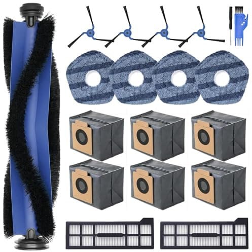 AIFIZO 19 Pack X10 Accessories Kit Compatible with Eufy X10 Pro Omni Vacuum Cleaner, 1 Roller Brush, 4 Side Brushes and Vacuum Mop Cloths, 2 Filters, 6 Dust Bags, 1 Cleaning Brush, 1 Screwdriver