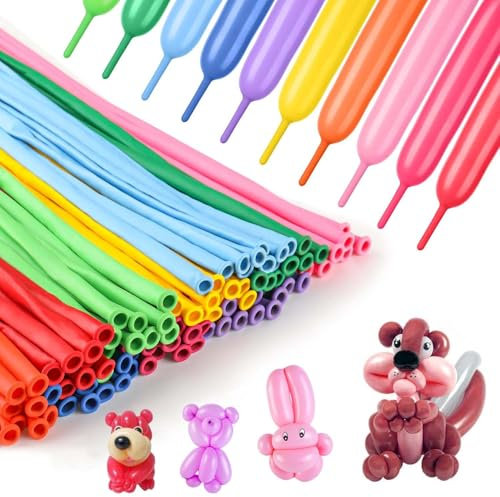 200 Stück Modellierballons, Mehrfarbig Lange Luftballons Zum Formen, Luftballon Tiere Ballons Set, 30cm Länge Modellier Luftballons, Für DIY, Party Dekoration (Zufällige Farbe)