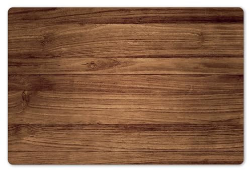 KitchenYeah© Platzsets Abwaschbar 6-Teilig 45x30 cm Tischsets Platzdeckchen Platzset Unterlage Tischset Esstisch Edle Tischunterlage Placemat Holzoptik - Braun