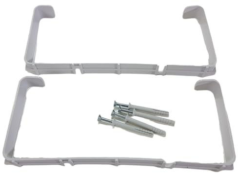 Flachkanal 220x90 für Dunstabzug Ø150mm (Kanal Halter 2 Stück 220x90 mit Schrauben und Dübeln)