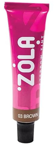 ZOLA Cosmetics - Tintura de cejas semipermanente (larga duración hasta 7 semanas, 5 tonos (Light Brown, Warm Brown, Brown, Dark Brown, Grafito)