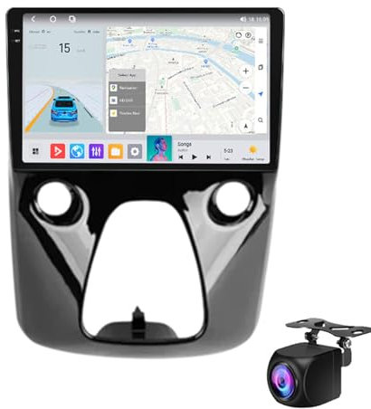 Auto Radio Für Aygo Pe-edelot 108/ci-troen C1 2014+, 10 Zoll Android 14 Touchscreen-auto Stereo, Carplay Android Auto 1080p Hi-fi Audio Bluetooth Wifi + Ahd Backup-kamera + Mikrofon(Color:M700S)