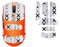 Tapis antidérapant pour souris compatible avec Fnatic x Lamzu MAYA X - Autocollant de souris antidérapant pour Lamzu Maya X - Couverture complète - Style imprimé (blanc)